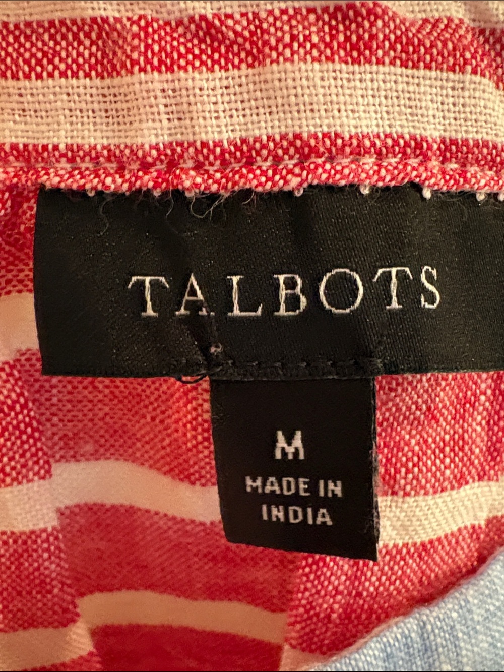 EUC Talbots 100% Linen Striped Tank Top in Red, White & Blue - Picture 6 of 7